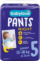 babylove Baby Pants Night maat 5 Junior (13-18 kg), 36 stuks