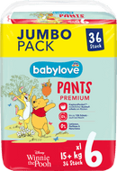 babylove Baby Pants Premium Disney maat 6 XL (15+ kg) jumboverpakking, 36 stuks