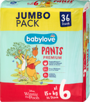 babylove Baby Pants Premium Disney maat 6 XL (15+ kg) jumboverpakking, 36 stuks