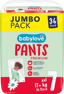 babylove Baby Pants Premium maat 7 XXL (17+ kg), jumboverpakking, 36 stuks