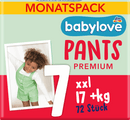 babylove Baby Pants Premium boîte mensuelle taille 7 XXL (18+ kg), 72 pièces.