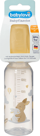 babylove Babyfles geel, 250 ml, 1 stuk