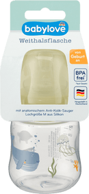 babylove Babyfles met brede hals, mint, 150 ml