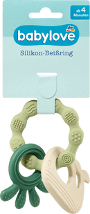 babylove Bijtring siliconen beige/groen, 1 stuk