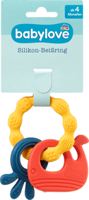 babylove Bijtring siliconen blauw/rood/geel, 1 stuk