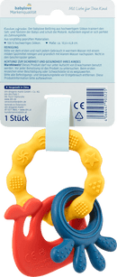 babylove Bijtring siliconen blauw/rood/geel, 1 stuk
