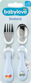 babylove Eetbestekset blauw, 2-delig, 1 stuk