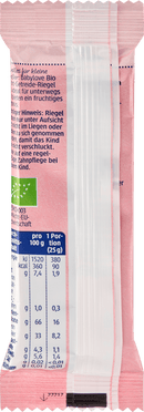 babylove Fruit- en graanrepen appel-banaan vanaf 1 jaar (4x25 g), 100 g