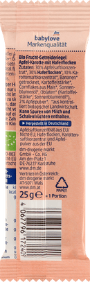 babylove Fruit- en graanreep appel-wortel vanaf 1 jaar, 25 g