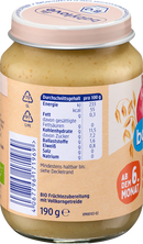 babylove Repas bébé 8+ Mois Fruits et céréales pomme avec flocons complets Qualité 100% bio -190g