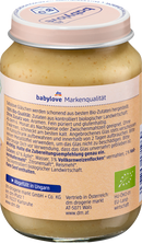 babylove Repas bébé 8+ Mois Fruits et céréales pomme avec flocons complets Qualité 100% bio -190g