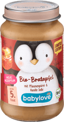 babylove Fruit, gebakken appel, pruimenpuree & vanillesaus vanaf de 5e maand, 190 g