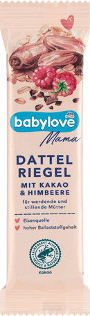 Babylove Mama Barre aux dattes Cacao Framboise, 40 g