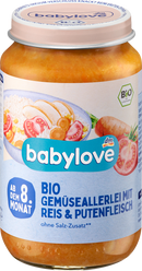 babylove Menu allsort de légumes avec riz et dinde à partir de 8 mois, 220 g