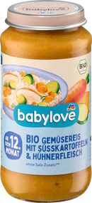 babylove Menu groenterijst met zoete aardappel en kip vanaf 12 maanden, 250 g