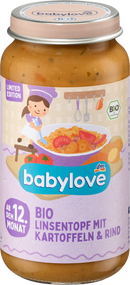 babylove Maaltijd met linzen en groenten met rundvlees vanaf 12 maanden, 250 g
