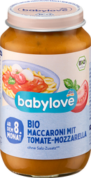 babylove Menu Maccaroni Tomate-Mozzarella à partir de 8 mois, 220 g