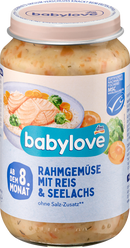 babylove Maaltijd: romige groenten met rijst en koolvis vanaf de 8e maand, 220 g