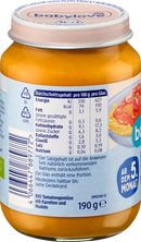 babylove Menu: tomaten-groenten met pasta vanaf de 5e maand, 190 g