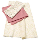 babylove Mousseline doekjes crème/rood, 3 stuks