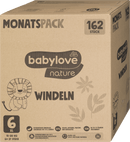 babylove Couches nature taille 6, XXL, 15-20 kg, boîte mensuelle, 162 pièces