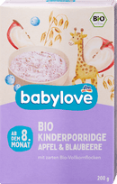babylove Pap met appel en bosbessen, vanaf de 8e maand, 200 g