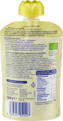 babylove Baby Meal Squeeze Bags 12+ Months - Kiwi &amp; Banana in Pear - 100% Organic Fruit - 100g