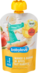 babylove Snuifje mango & banaan in appel met wortel vanaf 1 jaar, 100 g