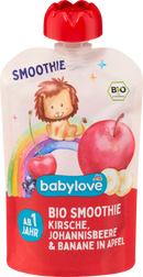 babylove Smoothie-squeeze met kers, aalbes & banaan in appel, vanaf 1 jaar, 100 g