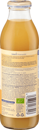 Jus de banane-pêche bio à la pomme Babylove, dès 1 an, 500 ml