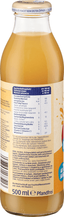 Jus de banane-pêche bio à la pomme Babylove, dès 1 an, 500 ml