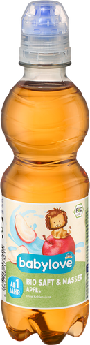 babylove Sap & water appel, vanaf 1 jaar, 330 ml WEGWERPBUS