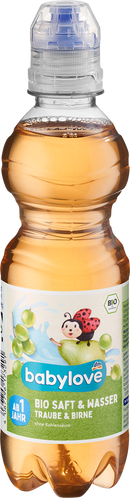 babylove Sap & water Druif & peer, 330 ml WEGWERPPACK