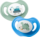 babylove Fopspeen van siliconen, anatomisch, mint/blauw, maat 3, vanaf 16 maanden, 2 stuks
