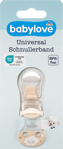 babylove Universele fopspeenkoord crème, 1 stuk