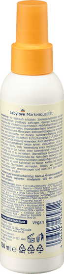 babylove Zonnenspray Baby Sensitive SPF 50+