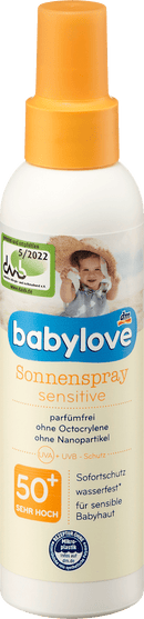 babylove Zonnenspray Baby Sensitive SPF 50+