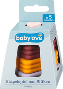 Babylove Jeu d'empilage en silicone, 4 cœurs, 1 pièce