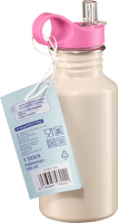 babylove Drinkfles voor kinderen, roestvrij staal, beige, flamingo, 1 stuk