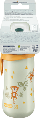 babylove Drinkfles voor kinderen, groen, aap, 330 ml, 1 stuk