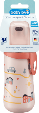 babylove Drinkfles voor kinderen  roze boerderij, 330 ml, 1 stuk
