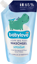 babylove Washgel van top tot teen voor de gevoelige huid, navulverpakking, 500 ml