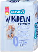 babylove Luiers Premium maat 0 newborn xs (tot 3 kg), 24 stuks
