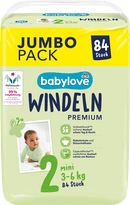 babylove Luiers Premium maat 2 mini (3-6 kg), jumboverpakking, 84 stuks