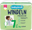 babylove Luiers Premium maat 7 XXL (16+ kg), 30 stuks