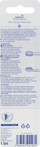 babylove Tandverzorgingsset voor beginners blauw/groen, 2 stuks