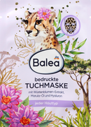 Balea Gedrukte stoffen gezichtsmasker met luipaardprint, 1 stuk