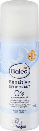 Balea Deospray Sensitive, reisformaat, 50 ml