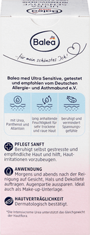 Balea med Intensieve crème Ultra Sensitive 7% ureum + panthenol, 50 ml