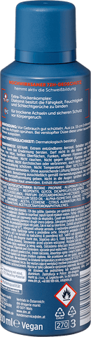 Balea MEN Déo Spray Anti-Transpirant Extra Sec, 200 ml